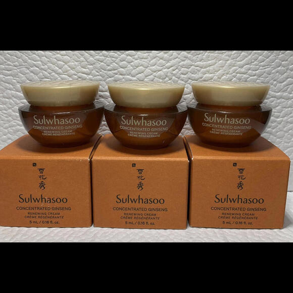 3X Sulwhasoo Concentrated Ginseng Renewing Cream MINI 5ml/0.16oz Each Exp 7/2027